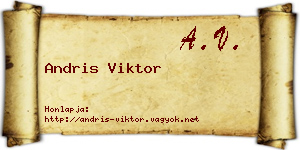 Andris Viktor névjegykártya