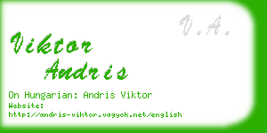 viktor andris business card
